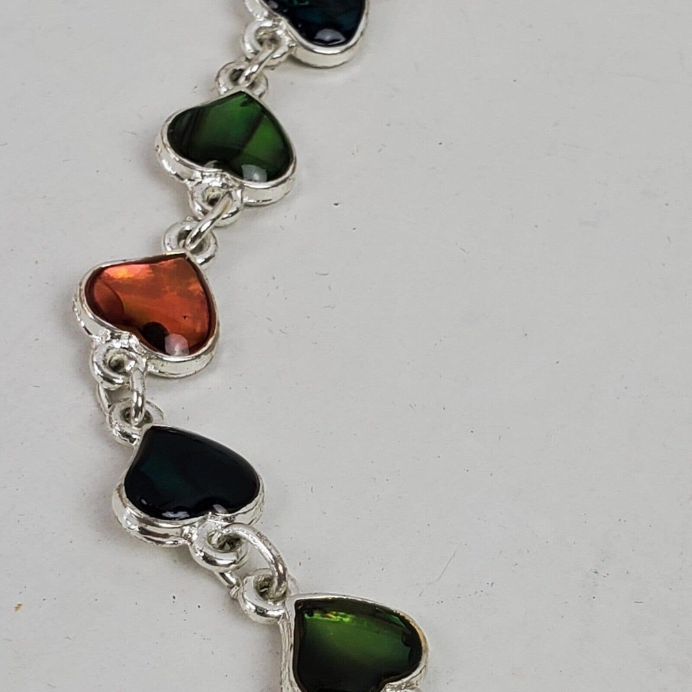 Vintage Hippie Style Love Heart Beaded Bracelet 10 Inch - Picture 5 of 5